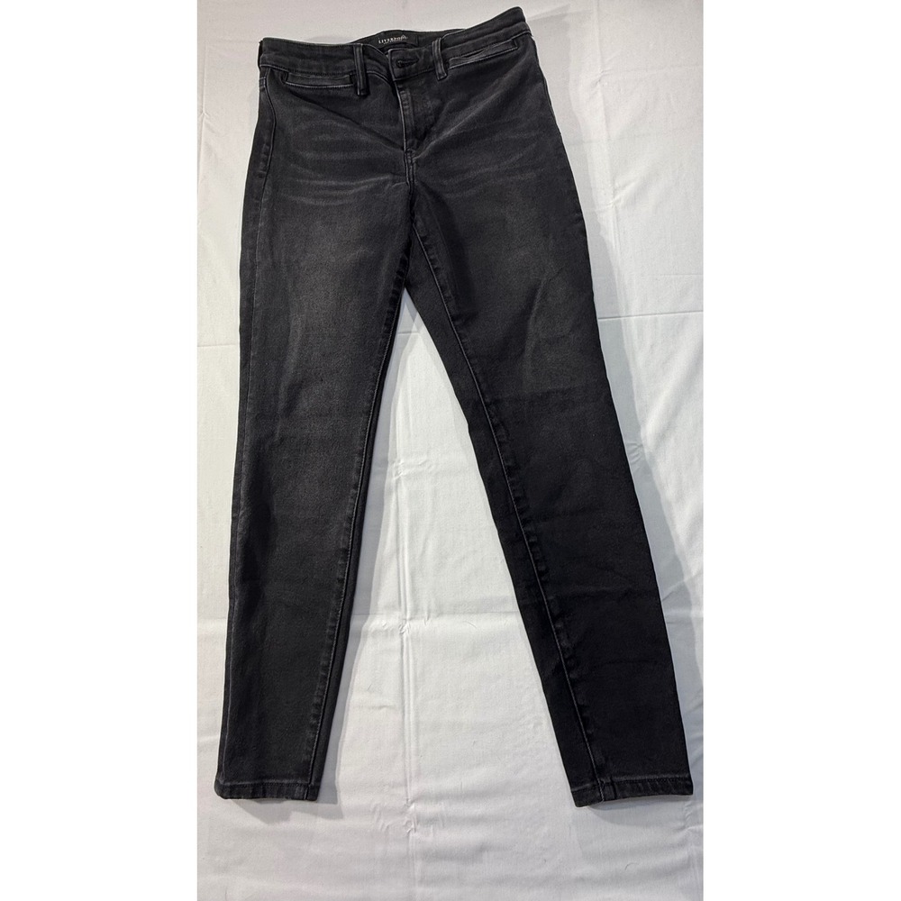 Liverpool Los Angeles Abby Skinny Jeans Black Faded Stretch Denim Size 8/29